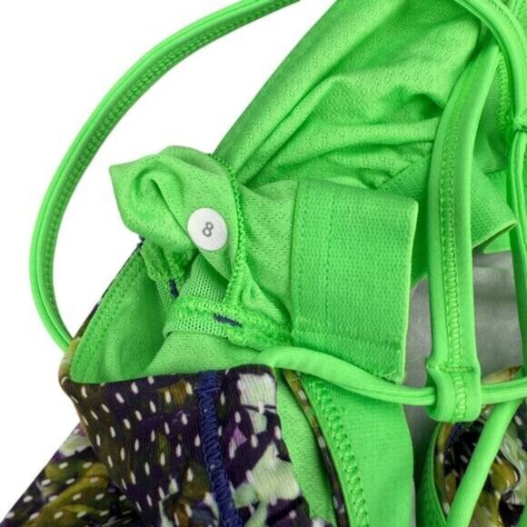 Lululemon Dancing Warrior Tank Floral Sport White Multi / Pistachio Size 8 - Picture 11 of 11